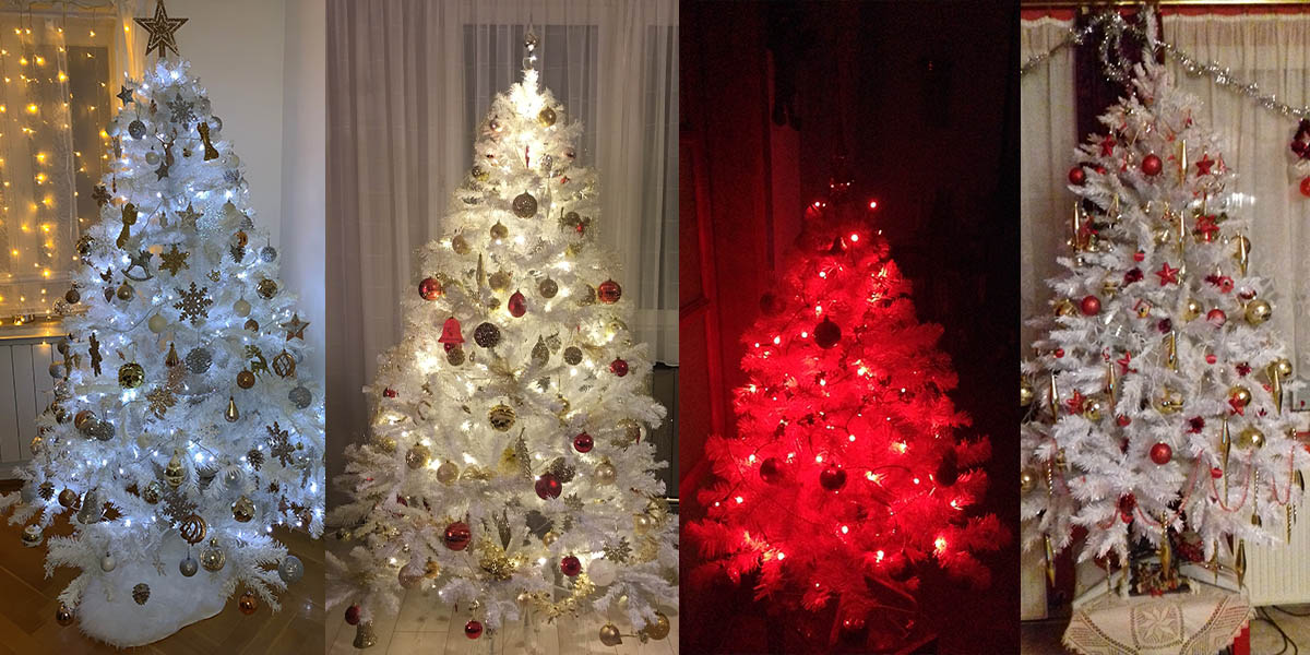 fehér karácsonyfa